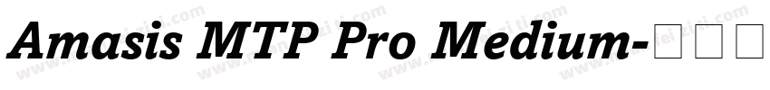 Amasis MTP Pro Medium字体转换